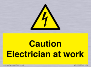 Caution Electrician at work